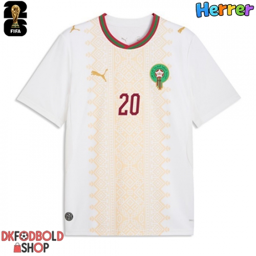 Marokko Ayoub El Kaabi #20 Udebanetrøje VM 2026 Kort ærmer